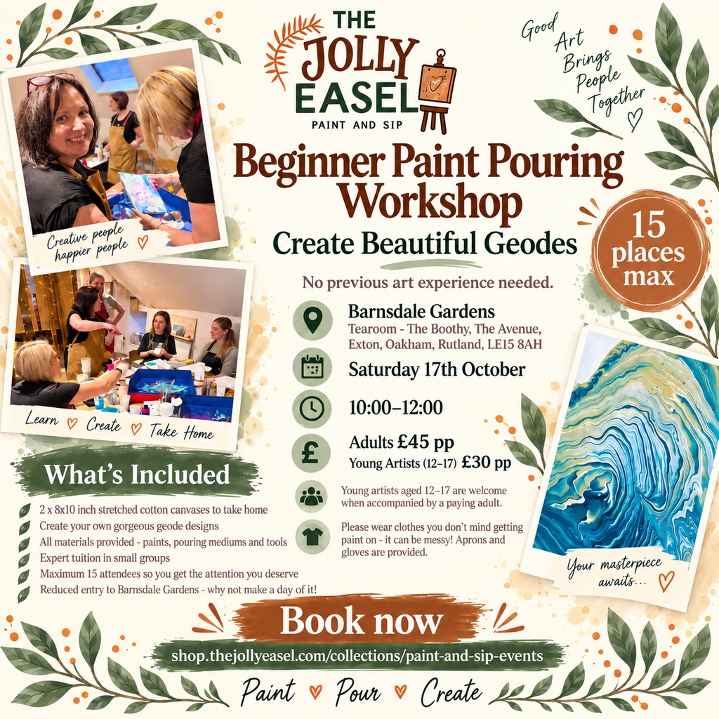 Beginner Paint Pouring Workshop - Barnsdale Gardens
